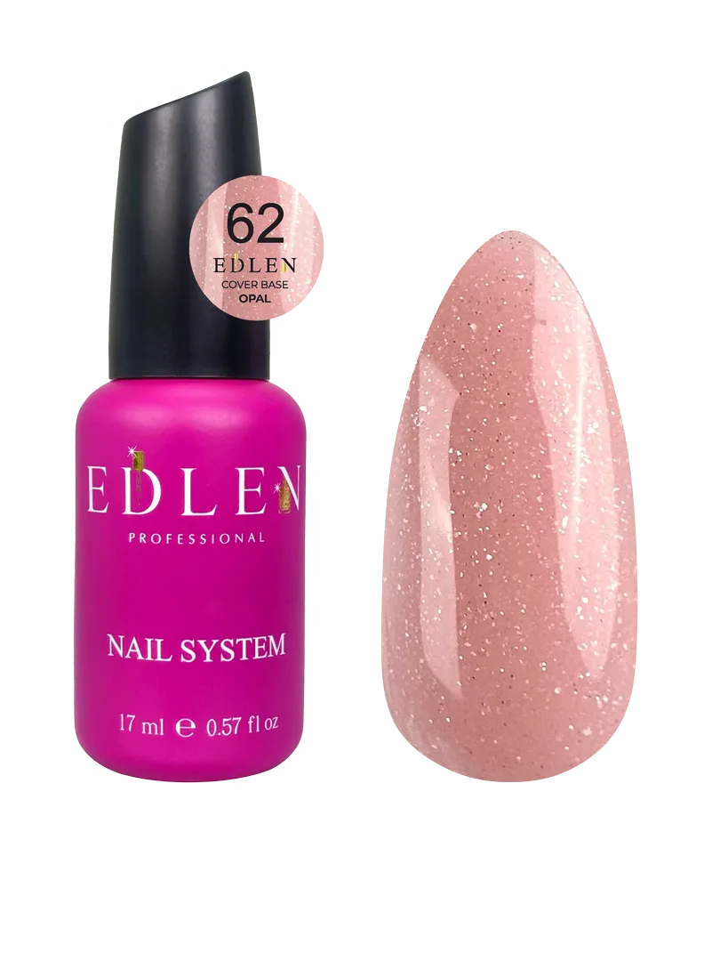Камуфлююча база Edlen - Cover base Opal 17 ml. peach No. 62