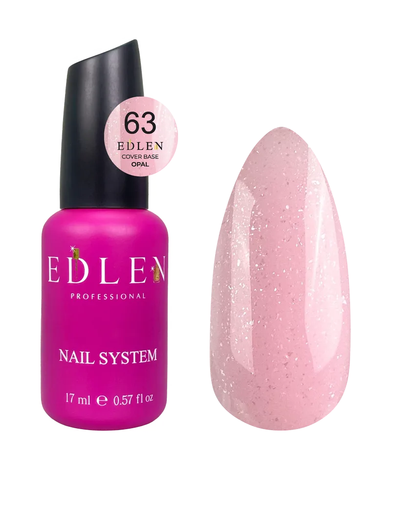 Камуфлююча база Edlen - Cover base Opal 17 ml. pink No. 63
