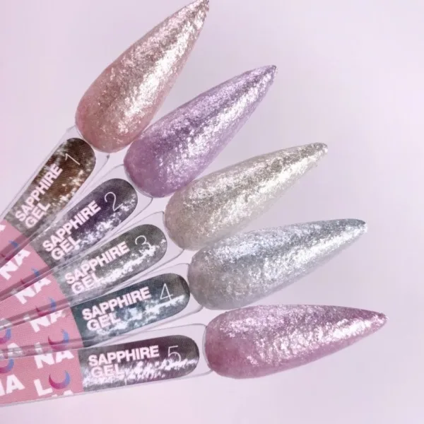 LUNA MOON - Блискітки для нігтів Sapphire Gel №5 5ml - Image 3
