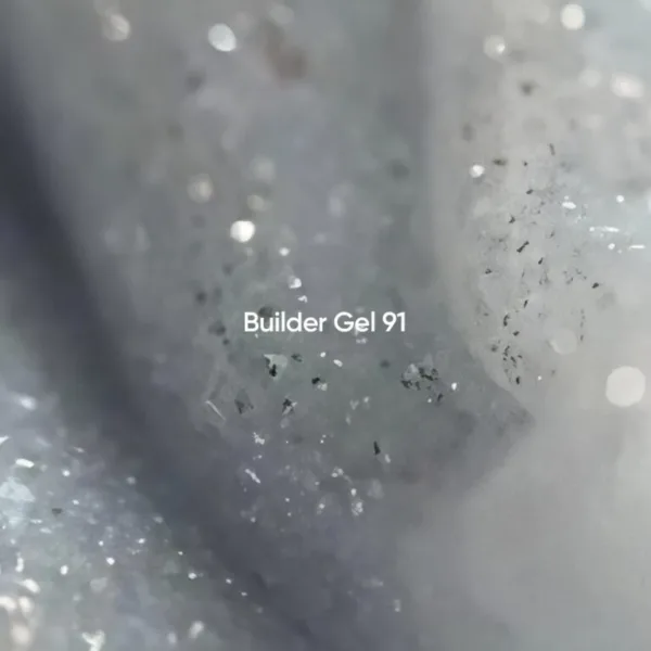 NAILSOFTHEDAY Builder gel 91 сріблясто-молочний світловідбиваючий гель для нарощування нігтів, 15 мл - Image 3