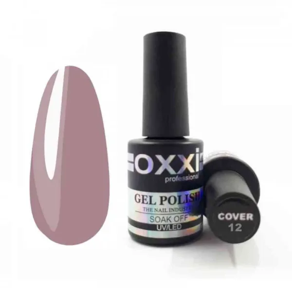 Камуфлююча база для гель-лаку Oxxi Professional Cover Base Coat 12 натуральна рожево-тілесна, 15мл