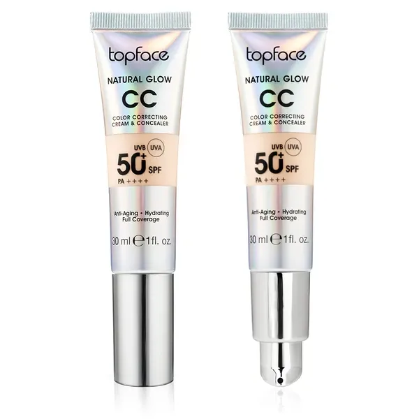 TopFace - Tonal cream "Natural Glow CC Cream & Concealer" (30 ml) No, 004 - קרם וקונסילר 30 לפנים זוהר טבעי מל - מס, 004 - Image 3