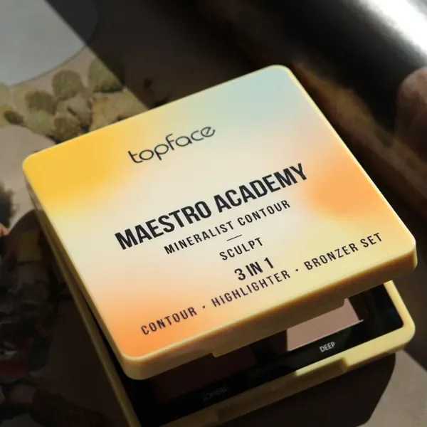 TopFace - Palette for contouring 3 in 1  "Maestro Academy" (8 g) - 002 Sculpt - קונטור 002 - Image 4