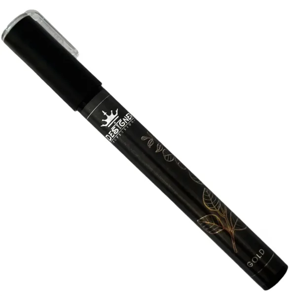 Mirror marker pen Chrom metal GOLD - עט קישוט מראה כרום מתכת צבע זהב - Image 2
