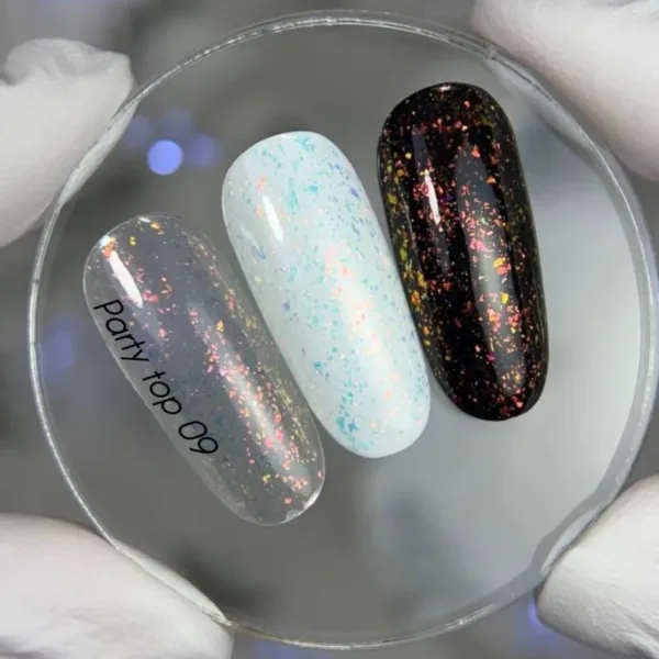 NAILSOFTHEDAY - Party top 09 фінішне покриття для нігтів з голографічною слюдою, без липкого шару, 10 мл - Image 2