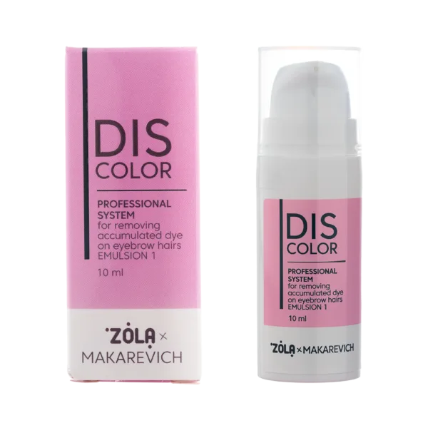 ZOLA - x Makarevich DISCOLOR Emulsion 1 Professional system for removing accumulated dye from eyebrow hairs - מערכת מקצועית להסרת צבע שהצטבר משערות הגבות - מס, 1