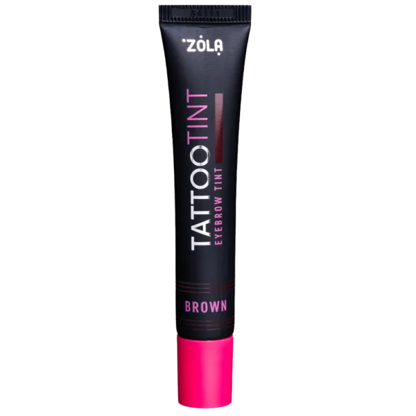 ZOLA - TATTOO TINT Eyebrow and eyelash dye, 15ml, Brown  - צבע גבות וריסים 15 מל חום