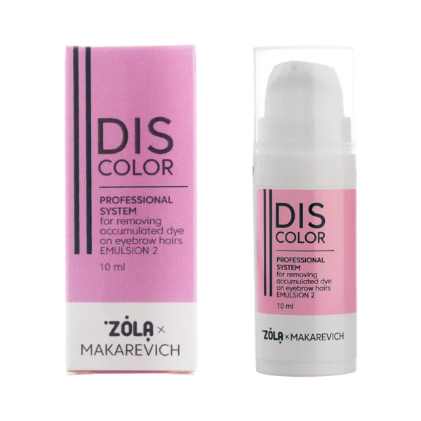 ZOLA - x Makarevich DISCOLOR Emulsion 2 Professional system for removing accumulated dye from eyebrow hairs - מערכת מקצועית להסרת צבע שהצטבר משערות הגבות - מס, 2