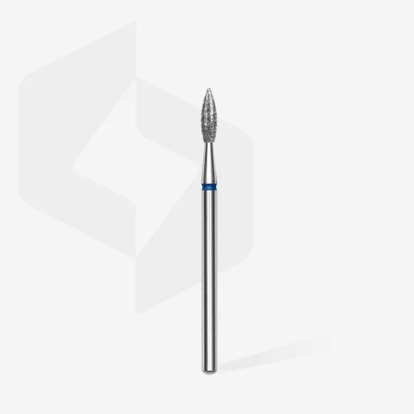Staleks - Diamond nail drill bit pointed flame blue EXPERT head diameter 2,3 mm / working part 8 mm FA11B023/8 blue - Image 2