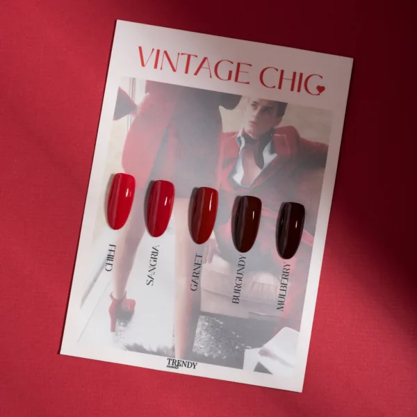 TRENDY - Vintage Chic collection Trendy Nails 5 PCS - קולקציית וינטג' שיק 5 צבעים - Image 3