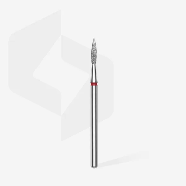 Staleks - Diamond nail drill bit pointed flame red EXPERT head diameter 2,3 mm / working part 8 mm FA11R023/8 red - Image 2
