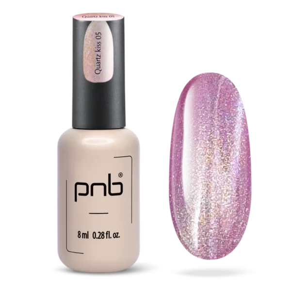 PNB - Magnetic gel polish  Glamour Cat 05 Quartz Kiss - לק ג'ל חתול זוהר 8 מל נשיקת קוורץ - מס, 05