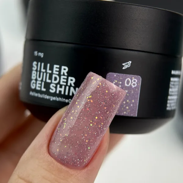 Siller - Камуфлюючий гель Gel SHINE №08, 15 мл - Image 2