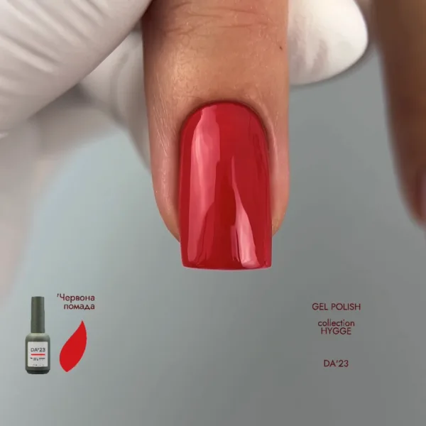 DA'23 - Гель-лак HYGGE - 'Червона помада [ red lipstick ], 14 ml - Image 2
