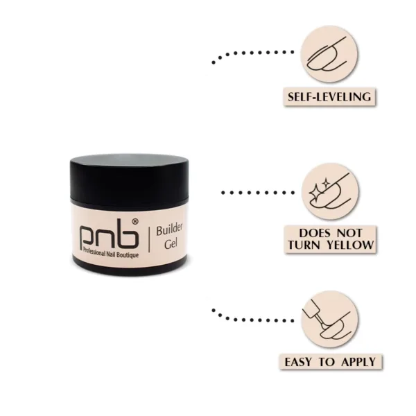 PNB - Builder Gel 15 ml - Natural Pink - ג'ל בנייה בילדר ג'ל 15 מל צבע ורוד טבעי - Image 3