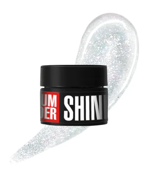 Kodi - Medium builder shine gel 30 g color - milky shade with silver shimmer No, 01 - בילדר ג'ל מדיום נוצץ 30 גרם צבע חלבי עם שימר - מס 01