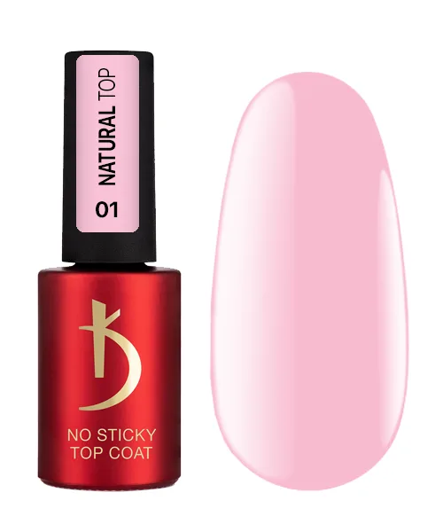 Kodi - Top no stiki 7 ml, Natural Top, romantic pink No, 01 - נטורל טופ - ללא נטרול 7 מל צבע ורוד רומנטי - מס, 01