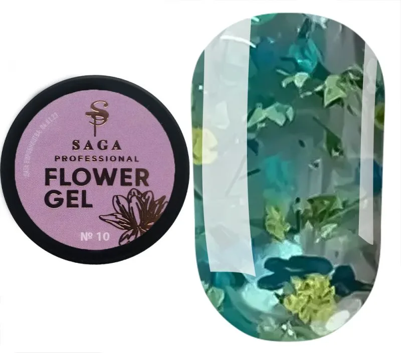 SAGA - Квітковий гель для дизайну Flower Gel 5 мл, № 10