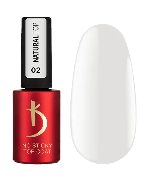 Kodi - Top no stiki 7 ml, Natural Top, natural milky No, 02 - נטורל טופ - ללא נטרול 7 מל צבע חלבי טבעי - מס, 02