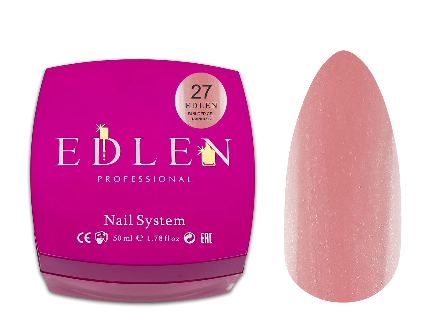 Моделюючий гель EDLEN - Builder Gel Princess 15 ml. No. 27