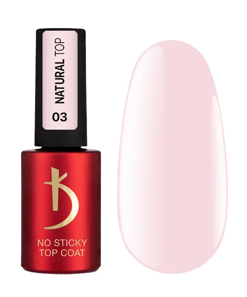 Kodi - Top no stiki 7 ml, Natural Top, milky pink No, 03 - נטורל טופ - ללא נטרול 7 מל צבע חלבי ורוד - מס, 03