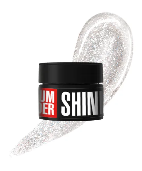 Kodi - Medium builder shine gel 30 g color - ivory with silver shimmer No, 03 - בילדר ג'ל מדיום נוצץ 30 גרם צבע שנהב עם שימר - מס 03
