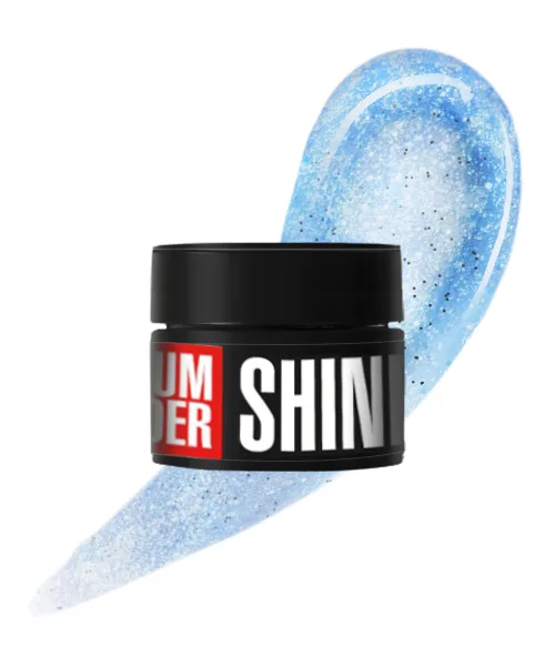 Kodi - Medium builder shine gel 30 g color - light blue with silver shimmer No, 05 - בילדר ג'ל מדיום נוצץ 30 גרם צבע תכלת עם שימר - מס 05