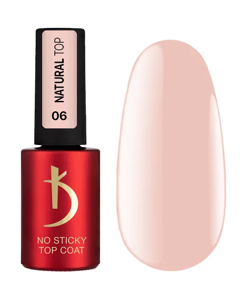 Kodi - Top no stiki 7 ml, Natural Top, peach No, 06 - נטורל טופ - ללא נטרול 7 מל צבע אפרסק - מס, 06