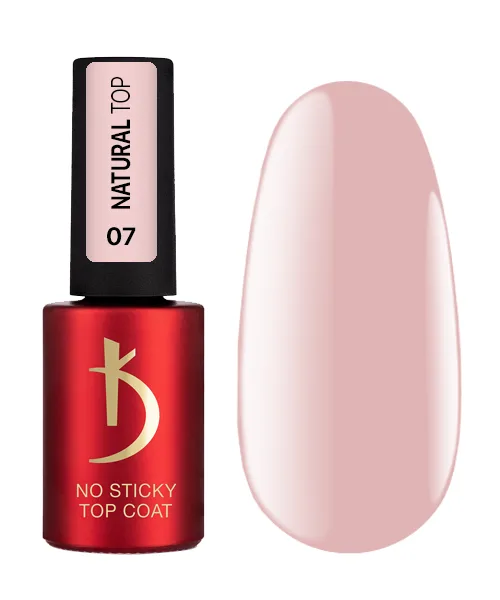 Kodi - Top no stiki 7 ml, Natural Top, cappuccino No, 07 - נטורל טופ - ללא נטרול 7 מל צבע קפוצ'ינו - מס, 07