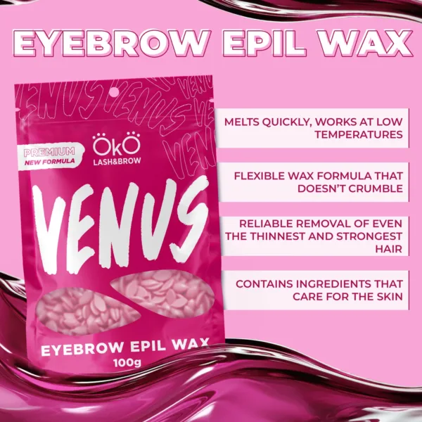 OKO - Eyebrow Epil Wax Venus, 100 g - שעוות סרט ונוס לגבות ופנים 100 גרם - Image 2
