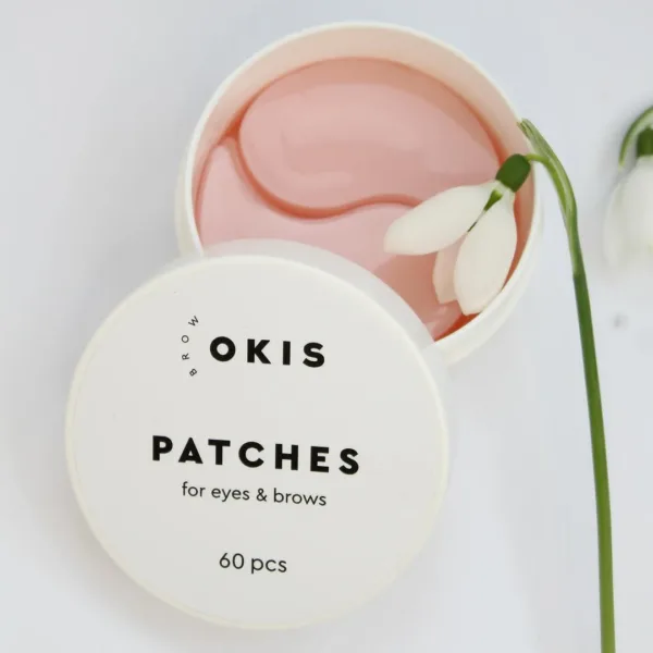 OKIS BROW - Moisturizing hydrogel patches for eyes and eyebrows  60 pcs - מדבקות הידרוג'ל לחות לעיניים ולגבות 60 יח' - Image 3
