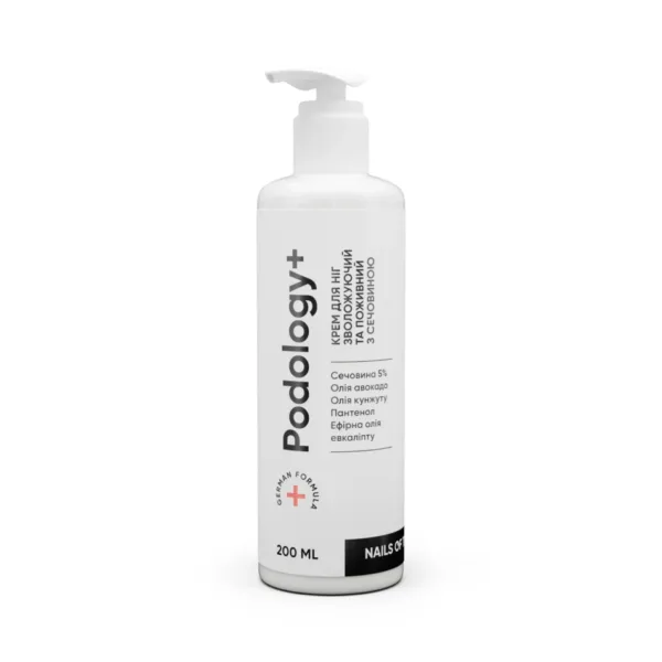 Nailsoftheday - Podology+ КРЕМ для ніг зволожуючий та поживний, urea 5%, 200 мл