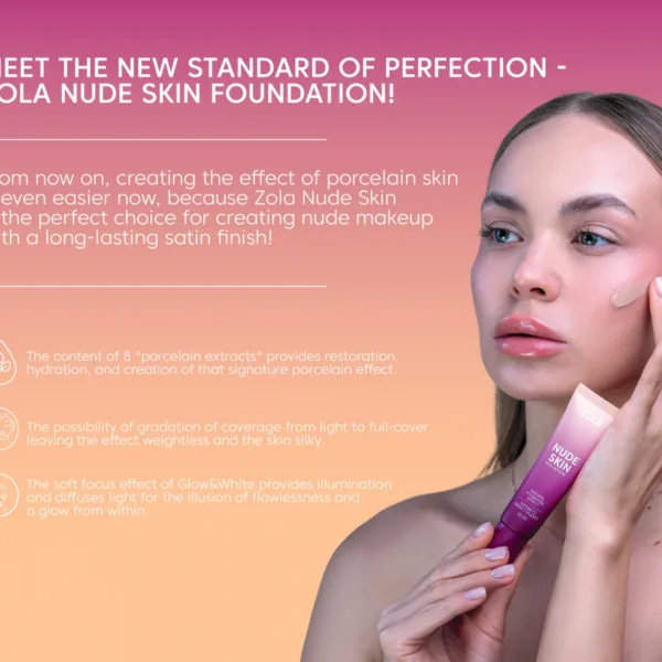 ZOLA - Tonal foundation 30ml  NUDE SKIN 03 TAN - בסיס טונאלי 30 מל עור ניוד - מס, 03 שיזוף - Image 4