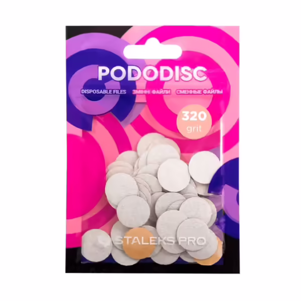 STALEKS -Replacement files white for pedicure disc 320 grit STALEKS PRO PODODISC S 50 pcs PDF-15-320w