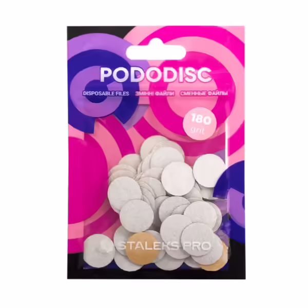 STALEKS -Replacement files white for pedicure disc 180 grit STALEKS PRO PODODISC S 50 pcs PDF-15-180w