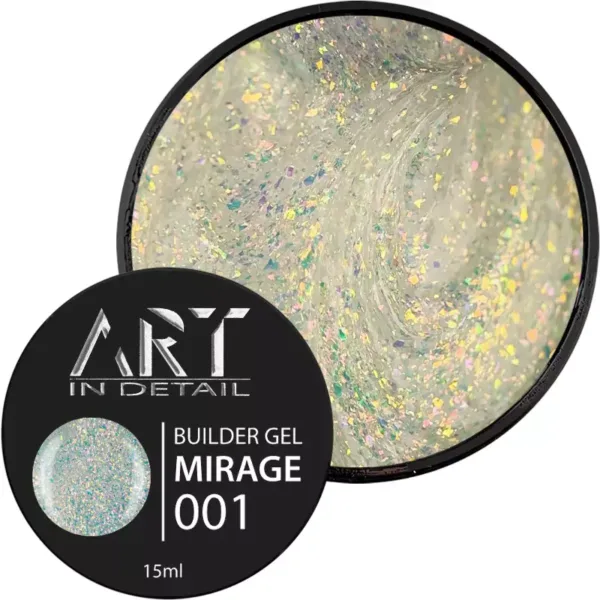 Моделюючий гель ART - Builder Gel 15 ml, MIRAGE No. 001 - Image 2