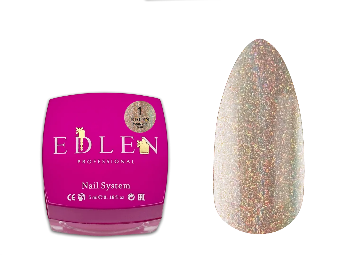 Гель для дизайну Edlen - Twinkle Paste  5 ml. No 01