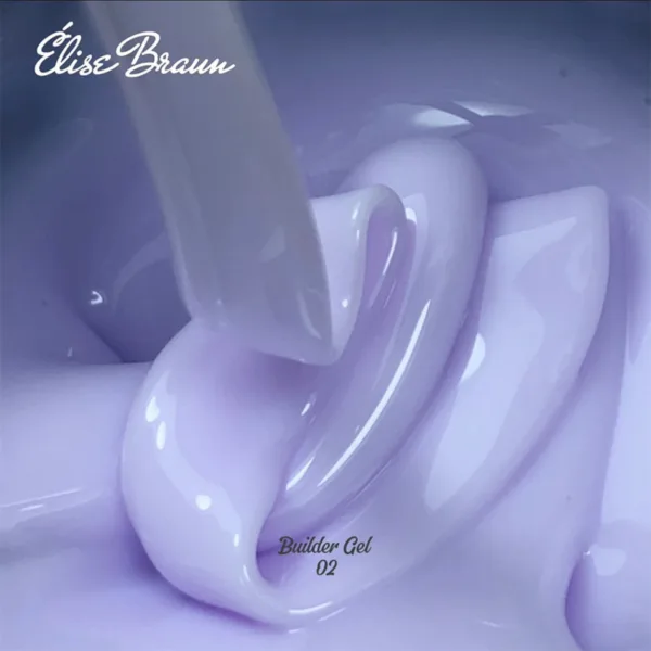 Elise Braun - Builder Gel 30 ml Light Lilac No, 02 - בילדר ג'ל 30 מל צבע לילך בהיר - מס, 02 - Image 2
