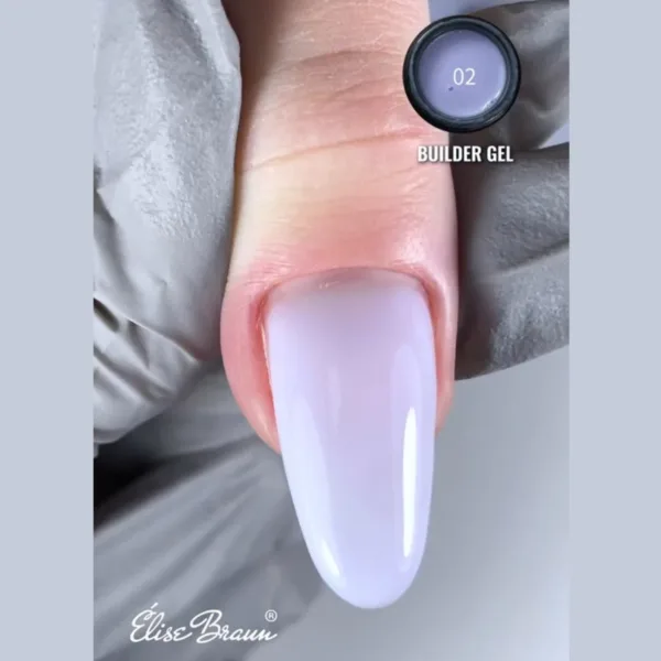 Elise Braun - Builder Gel 30 ml Light Lilac No, 02 - בילדר ג'ל 30 מל צבע לילך בהיר - מס, 02 - Image 3