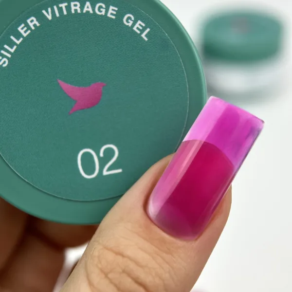Siller - Vitrage Gel №02, 15 мл Напівпрозорий гель - Image 3
