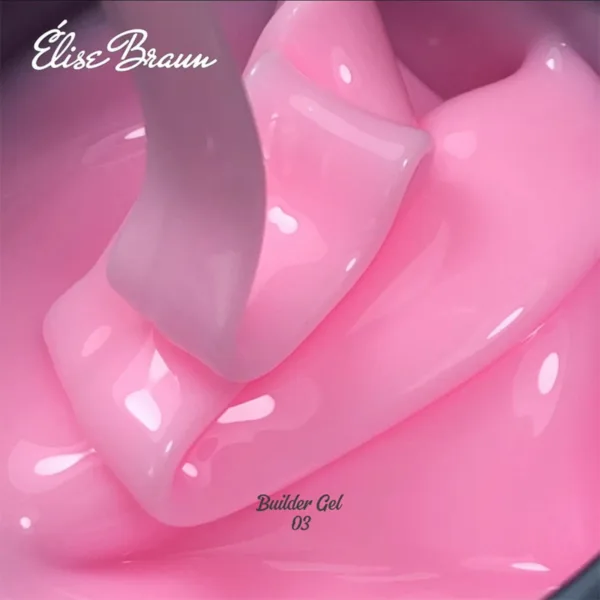 Elise Braun - Builder Gel 30 ml Cool Pink No, 03 - בילדר ג'ל 30 מל צבע ורוד קר - מס, 03 - Image 2