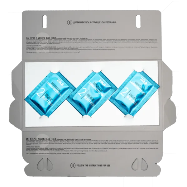 ZOLA - Color Lab Sachet MINI Set 02 Volume Blue Fixer (3 x 1 ml) - ערכת שקיות מעבדה צבע 02 נפח כחול מתקן (3 x 1 מ"ל) - Image 2