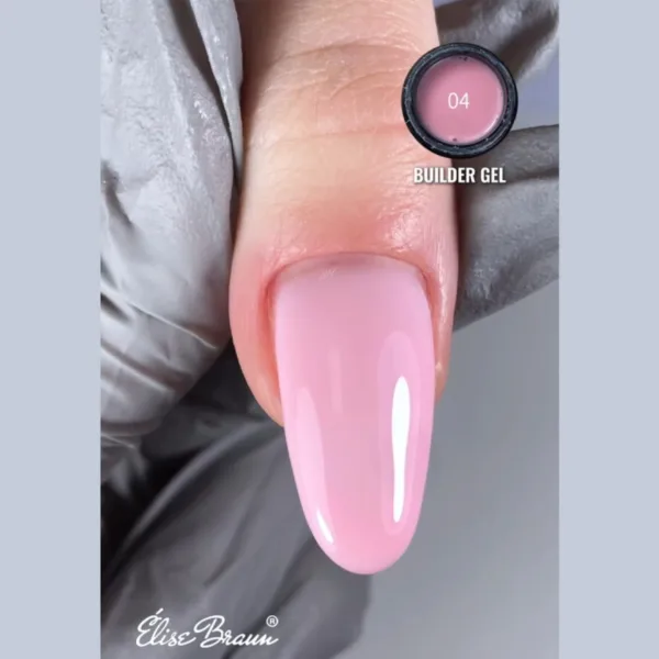 Elise Braun - Builder Gel 30 ml soft pink No, 04 - בילדר ג'ל 30 מל צבע ורוד רך - מס, 04 - Image 3