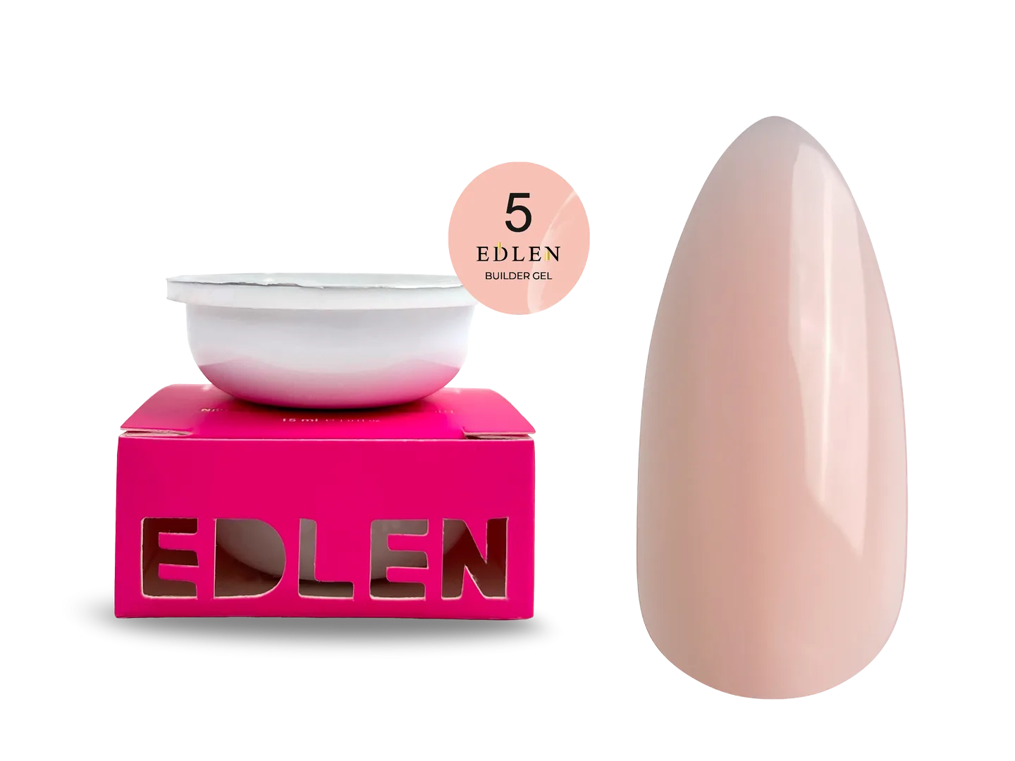 Моделюючий гель EDLEN - Refill Box Gel for building 50 ml, Peach № 05