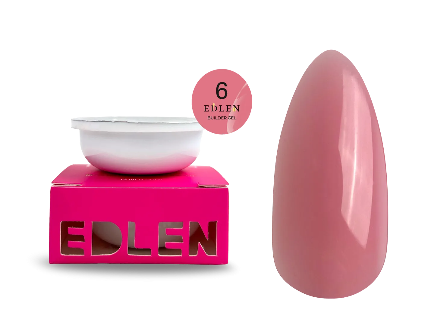 Моделюючий гель EDLEN - Refill Box Gel for building 50 ml, Peony № 06