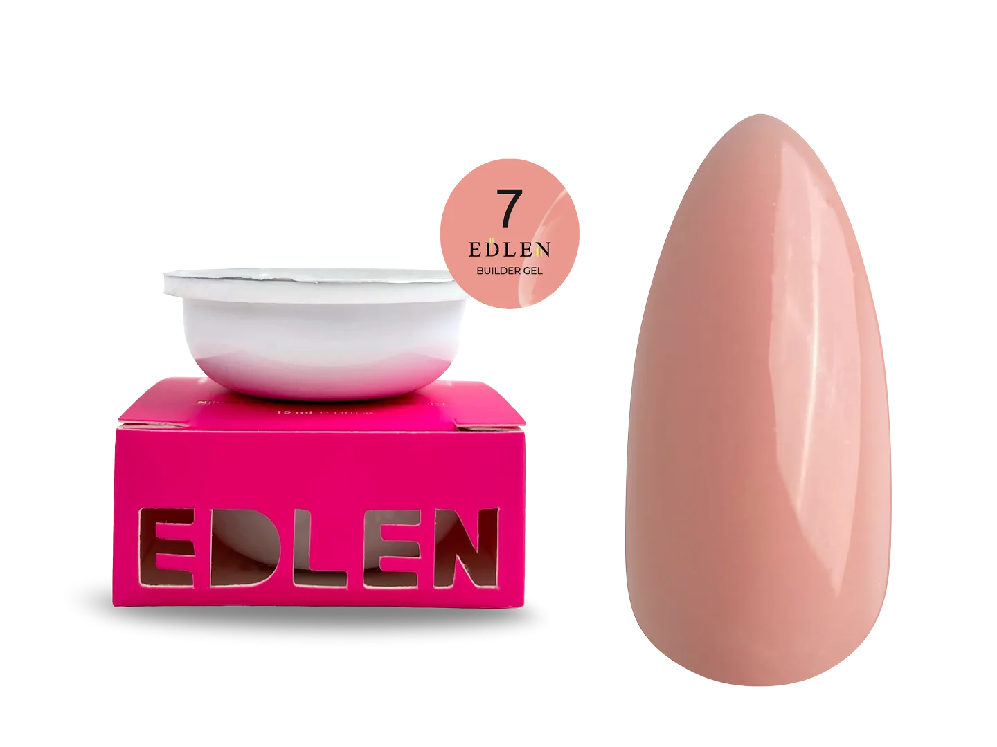 Моделюючий гель EDLEN - Refill Box Gel for building 50 ml, Tea Rose № 07