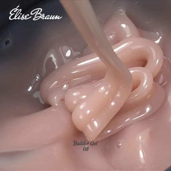 Elise Braun - Builder Gel 30 ml Beige No, 08 - בילדר ג'ל 30 מל צבע בז' - מס, 08 - Image 2
