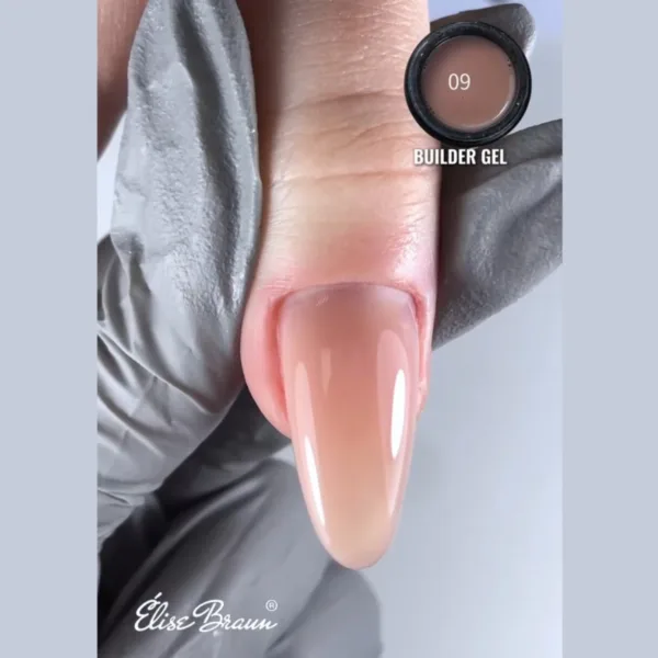 Elise Braun - Builder Gel 30 ml Beige-Peach No, 09 - בילדר ג'ל 30 מל צבע בז' אפרסק - מס, 09 - Image 3