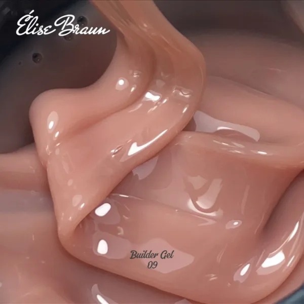 Elise Braun - Builder Gel 30 ml Beige-Peach No, 09 - בילדר ג'ל 30 מל צבע בז' אפרסק - מס, 09 - Image 2