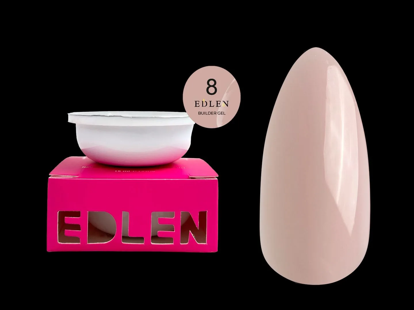 Моделюючий гель EDLEN - Refill Box Gel for building 50 ml, Nude № 08